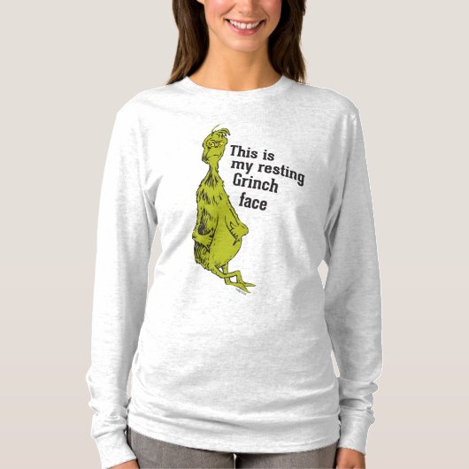 De Grinch | Funny Resting Grinch Face T-shirt (Voorkant)
