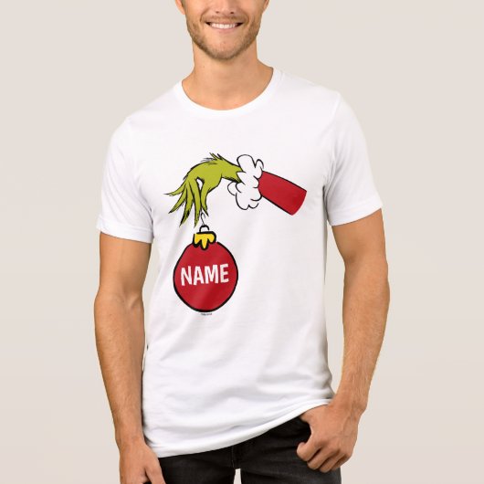 De Grinch | Gepersonaliseerde naam Tri-Blend Shirt (Voorkant)