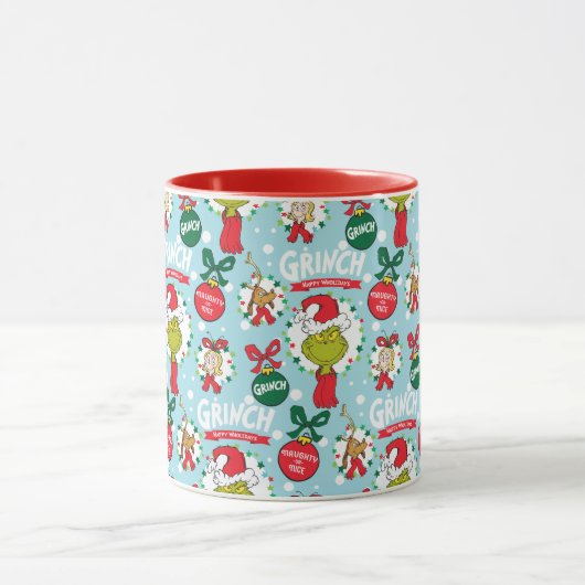 De Grinch | Happy Wholidays Pattern Mok (Midden)