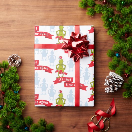 De Grinch | Het is het tijdspatroon Cadeaupapier (Feestdagen Geschenken)