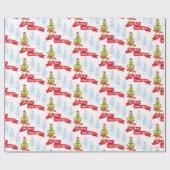 De Grinch | Het is het tijdspatroon Cadeaupapier (Vlak)