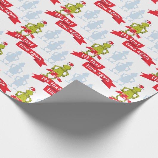 De Grinch | Het is het tijdspatroon Cadeaupapier (Hoek)