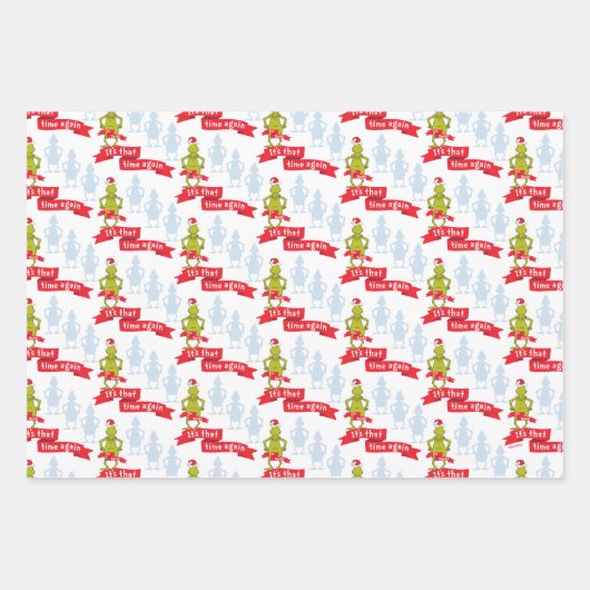 De Grinch | Het is het tijdspatroon Inpakpapier Vel (Voorkant 3)