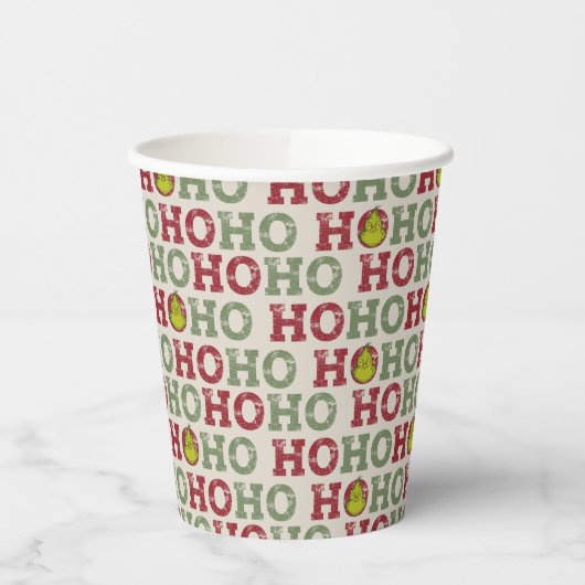 De Grinch | Ho Ho Ho Pattern Papieren Bekers (Links)