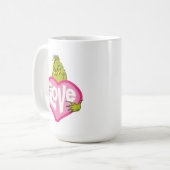 De Grinch | Houd van Roze Hart Koffiemok (Voorkant links)