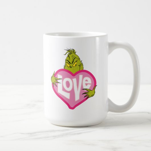 De Grinch | Houd van Roze Hart Koffiemok (Rechts)