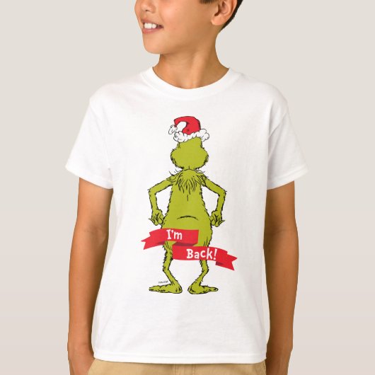 De Grinch | Ik ben Back T-Shirt (Voorkant)