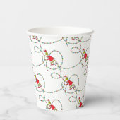 De Grinch | Kerstlamppatroon Papieren Bekers (Achterkant)