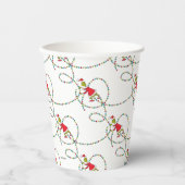 De Grinch | Kerstlamppatroon Papieren Bekers (Voorkant)