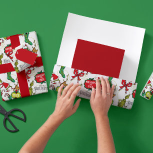 De Grinch Naughty of het Nice Patroon Inpakpapier Vel