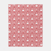 De Grinch | Red Damask Patroon Fleece Deken (Voorkant)