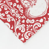 De Grinch | Red Damask Patroon Fleece Deken (Hoek)