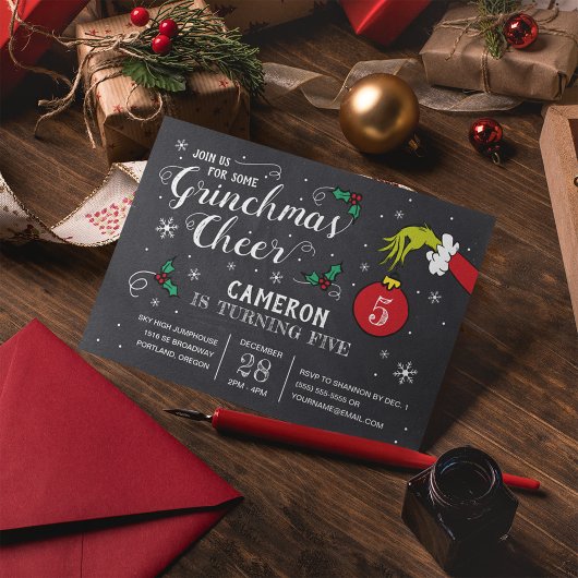 De Grinch Schoolbord Verjaardag