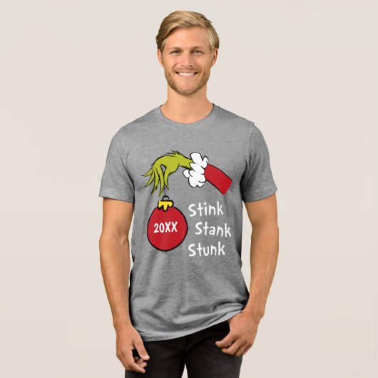 De Grinch | Stinkgesteente Tri-Blend Shirt (Voorkant volledig)