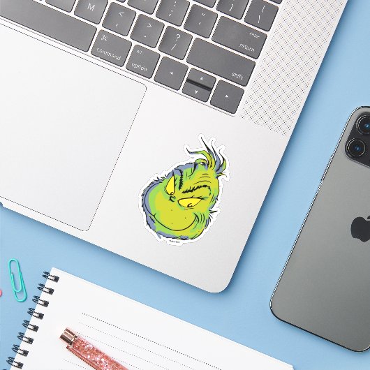 De Grinch | Vreemd dat ik te laat was dat ik niet Sticker (Laptop met iPhone)