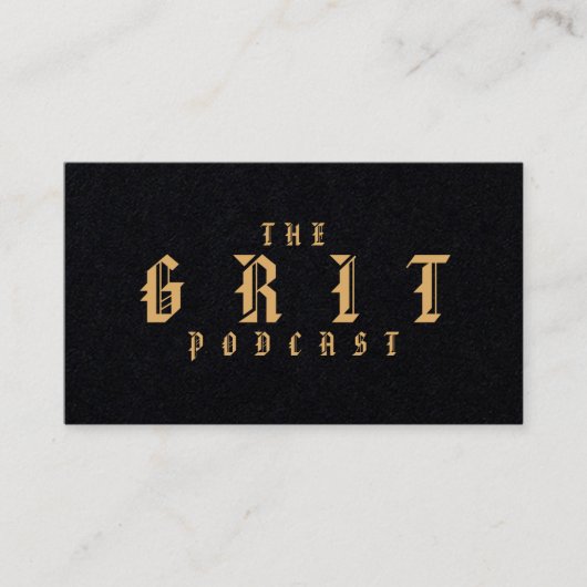 De GRIT Podcast nodigt Kaarten uit Visitekaartje (Voorkant)