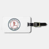 De groei is in het kielzog aan het lopen bagagelabel (Voorkant horizontaal)