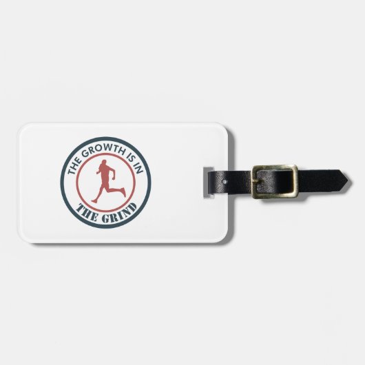 De groei is in het kielzog aan het lopen bagagelabel (Voorkant horizontaal)