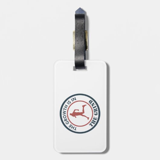 De groei is in het kielzog aan het lopen bagagelabel (Achterkant verticaal)