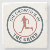 De groei is in het kielzog aan het lopen stenen onderzetter (Voorkant)