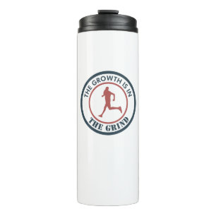 De groei is in het kielzog aan het lopen thermosbeker