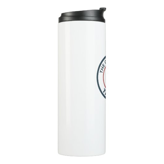 De groei is in het kielzog aan het lopen thermosbeker (Gedraaid links)