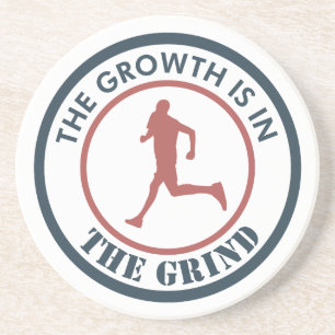 De groei is in het kielzog aan het lopen zandsteen onderzetter