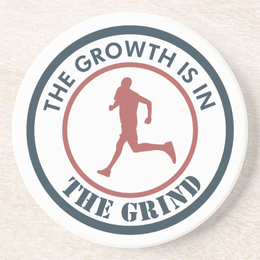 De groei is in het kielzog aan het lopen zandsteen onderzetter (Voorkant)