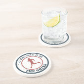 De groei is in het kielzog aan het lopen zandsteen onderzetter (Zijkant)