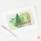 De groenblijvende staat rechthoekige sticker (Envelop)
