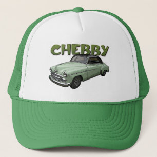 De groene 1950 Chevrolet coupe op pet. Trucker Pet