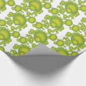 De groene 70's jaarsstijl cadeaupapier (Hoek)