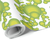De groene 70's jaarsstijl cadeaupapier (Rol Hoek)