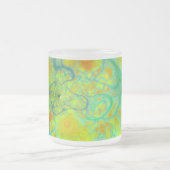 De groene aarde - Blauwgroen en goudkleuren Matglas Koffiemok (Center)