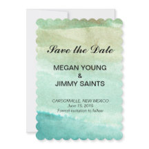 de groene abstracte waterverf sparen de datum