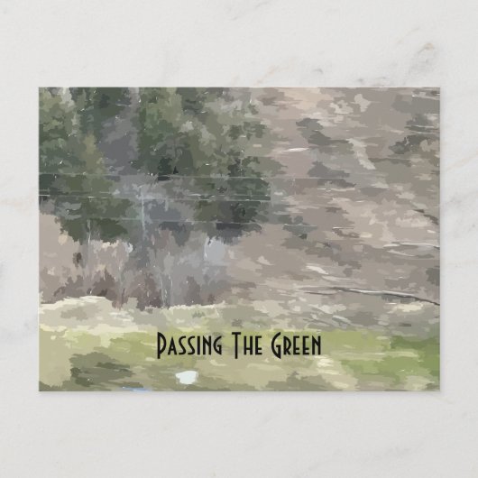 De groene ansichtkaart doorgeven briefkaart (Voorkant)