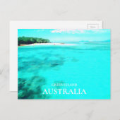De groene Australische reis van Queensland van het Briefkaart (Voorkant / Achterkant)