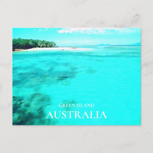 De groene Australische reis van Queensland van het Briefkaart (Voorkant)