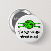De Groene Bal van het limoen van Garen & Ronde Button 5,7 Cm (Voorkant /achterkant)