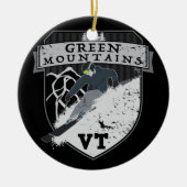 De Groene Bergen van de ski, VT Keramisch Ornament (Voorkant)