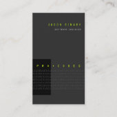 De Groene Binaire Computer van de Code Tech Modern Visitekaartje (Voorkant)