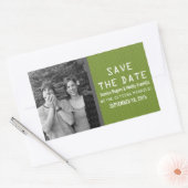 De groene Binaire Foto van de Code sparen de Stick Rechthoekige Sticker (Envelop)