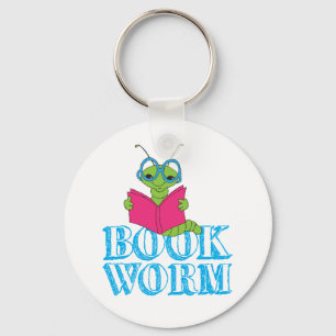 De groene briljante Cartoon boekenwervel Sleutelhanger