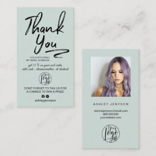 De groene bruuste orde van de logo van de manuscri visitekaartje