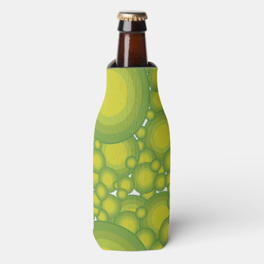 De groene bubbels flesjeskoeler (Fles Voorkant)