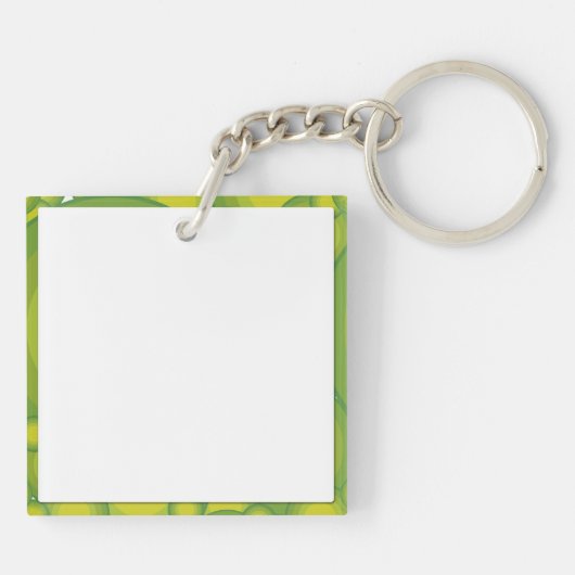 De groene bubbels sleutelhanger (Achterkant)