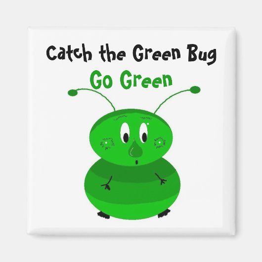 De groene buik vangen magneet (Voorkant)