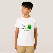 De groene buik vangen t-shirt (Voorkant volledig)