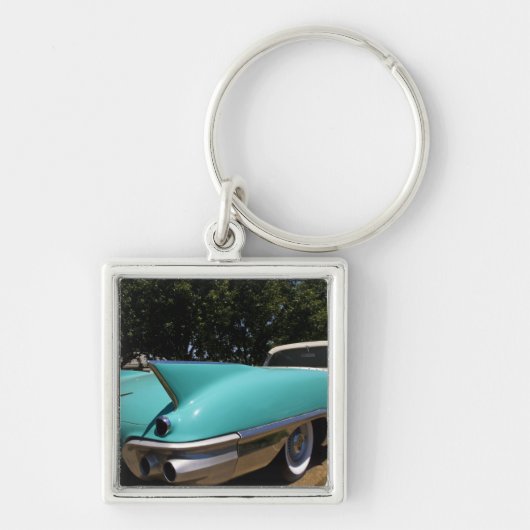 De groene Cadillac cabriolet van Elvis Presley in Sleutelhanger (Voorkant)