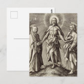 De groene Christus staat op een heuvel Briefkaart (Voorkant / Achterkant)